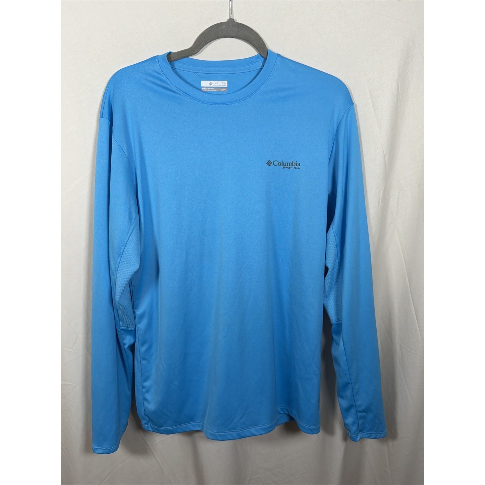 Columbia Pfg Shirt Mens Small Blue Long Sleeve Performance Fishing Tee